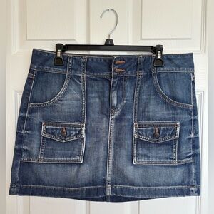 Old Navy Dark Blue Denim Mini Skirt
